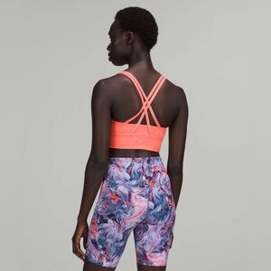 Lululemon Energy Longline Bra *Medium Support, B–D Cups Raspberry Cream size 4